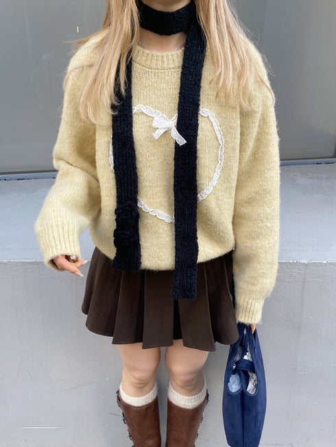 ローズニットタイ | SL4244606 | ブラック