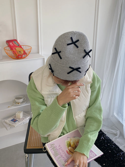 リボンニットビーニー | SL5233604 | グレー