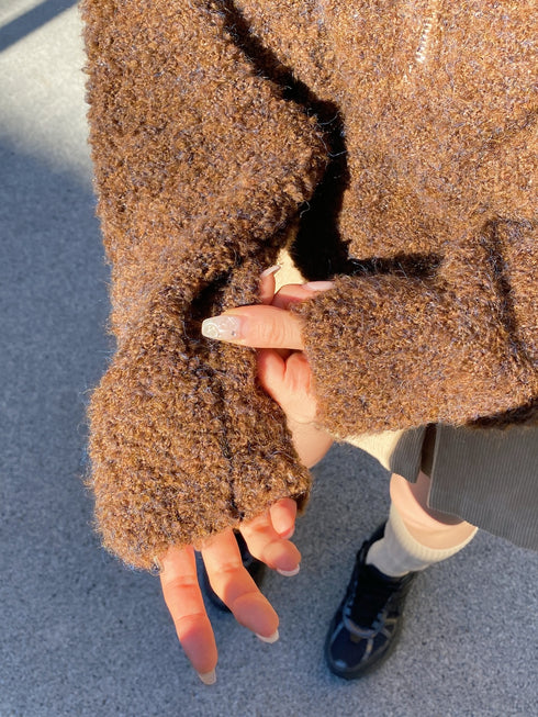 ハーフジップもこもこBIGニット | SL2244613 | ブラウン