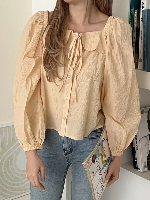 スクエアネックパフスリーブブラウス | SL2251607 | オレンジ