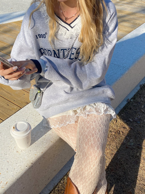 裏起毛レースフリルネックスウェット | SL2244628 | グレー