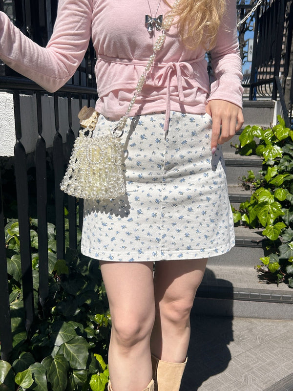 花柄台形ミニスカート | SL2241636 | ホワイト