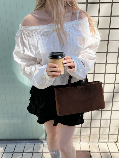 レースギャザーピンタックブラウス | SL2251605 | ホワイト