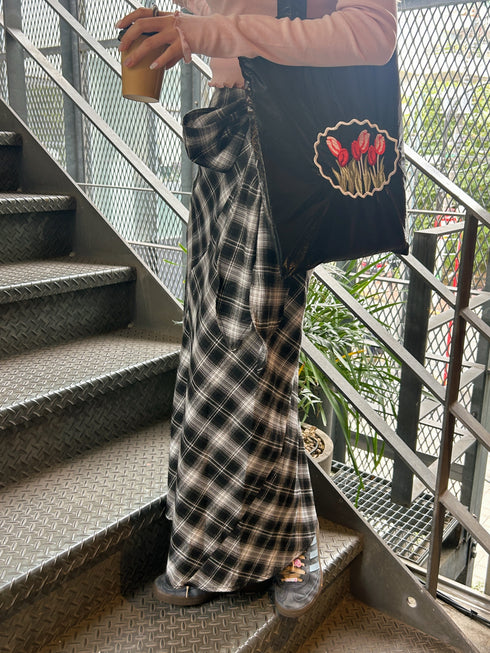 巻きスカート風チェックスカート | SL2243625 | ブラック