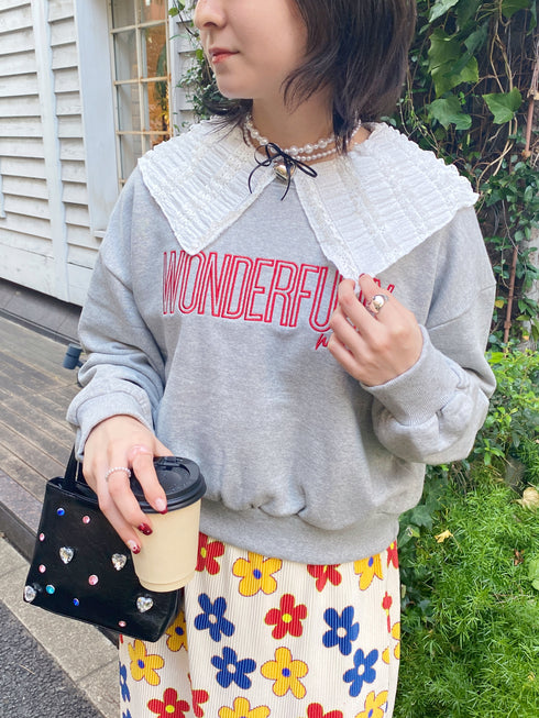 2連パールハートリボンネックレス | SL4233616 | ブラック