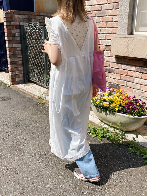 レトロフラワーワッフルTシャツ | SL2231719 | クリーム