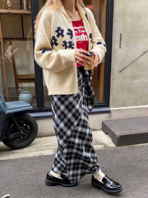 巻きスカート風チェックスカート | SL2243625 | ブラック