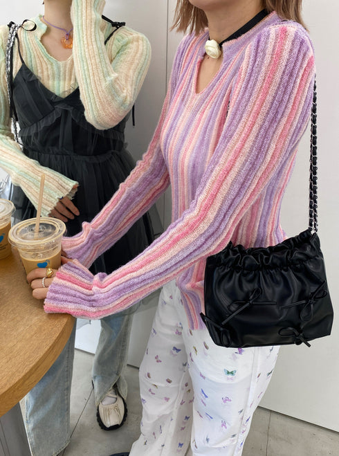 リボンチェーンバッグ | SL1233609 | ブラック