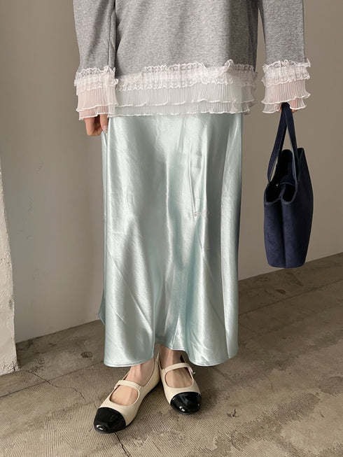 リボンラメサテンスカート | SL2251612 | グリーン