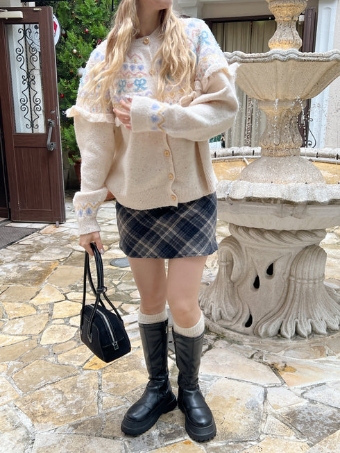 lovely ribbon frill cardigan | SL2243639 | アイボリー