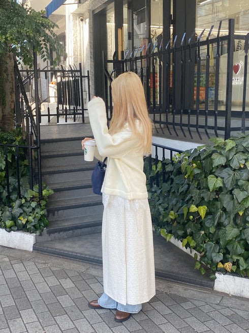 ラウンドネックニットカーディガン | SL2244641 | ホワイト