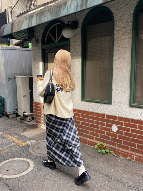 巻きスカート風チェックスカート | SL2243625 | ブラック