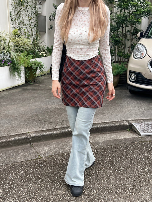 fancy flower long tee | SL2243671 | ホワイト