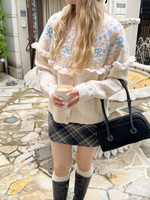 lovely ribbon frill cardigan | SL2243639 | アイボリー