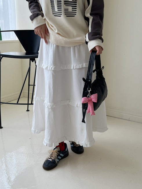 ワンポイントフリルスウェットスカート | SL2243690 | ホワイト
