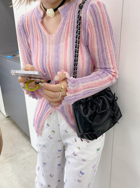 リボンチェーンバッグ | SL1233609 | ブラック