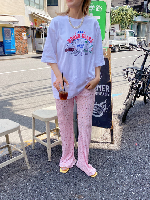 小花柄プリーツパンツ | SL2222747 | ピンク