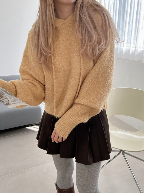 フーディーモヘアニット | SL2244643 | イエロー