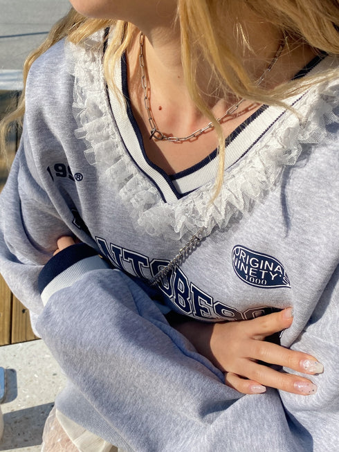 裏起毛レースフリルネックスウェット | SL2244628 | グレー