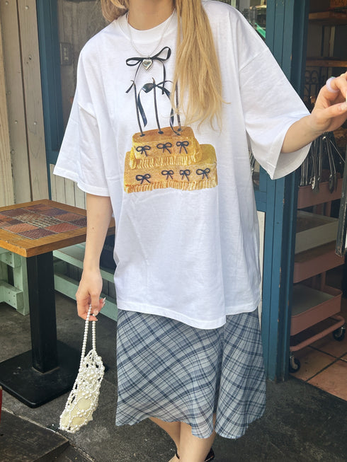 ribbon cake tee | SL2241601 | ホワイト