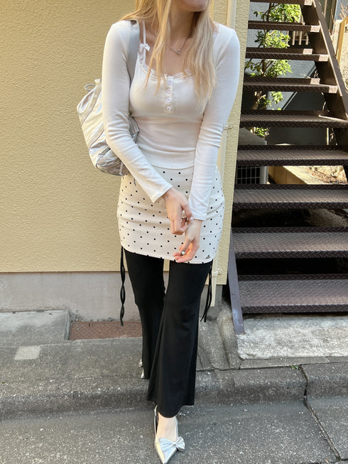 パッド付きリボンレーストップス | SL2251646 | ホワイト