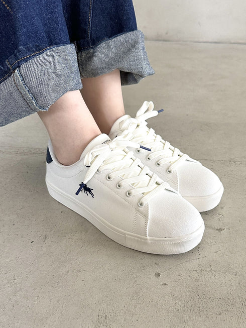 POLOCHAMPS(ポロチャンプス)/ワンポイント刺繍 ローカット キャンバススニーカー | IM3251006 | ネイビー