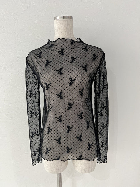 リボンシアートップス | SL2234651 | ブラック