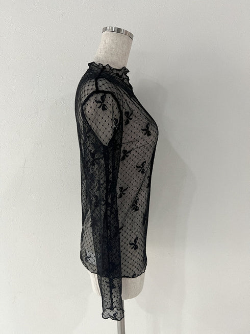 リボンシアートップス | SL2234651 | ブラック