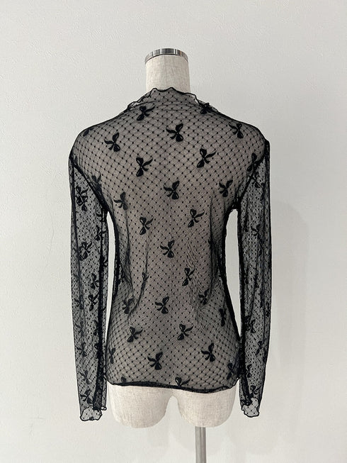 リボンシアートップス | SL2234651 | ブラック