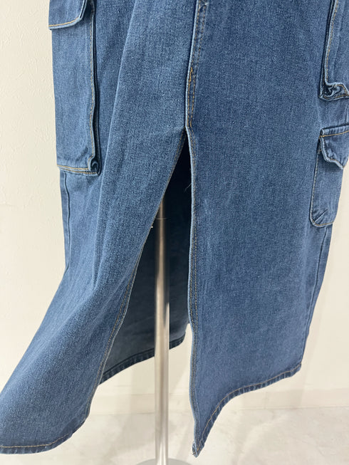 スリットポケットデニムスカート | AN2234330 | ブルー