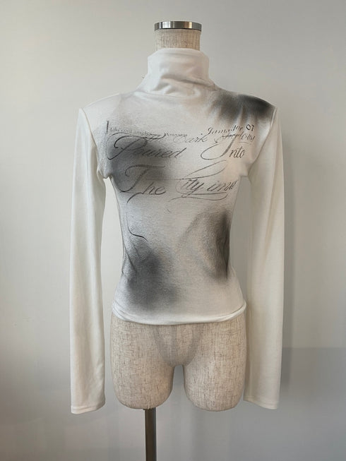 マーブルロゴハイネックトップス | SL2244636 | ホワイト