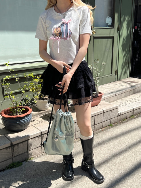 キャットリボンTシャツ | SL2252606 | ライトグレー