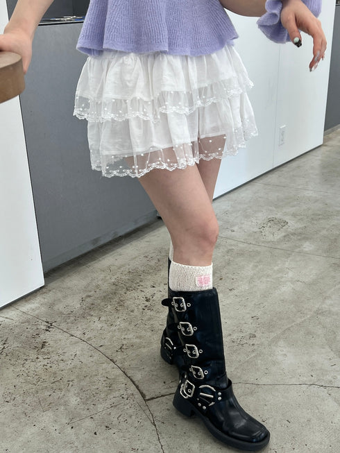 コットンティアードミニスカート | SL2251648 | ホワイト