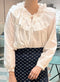 double frill collar vintage blouse | SL2241624 | ホワイト