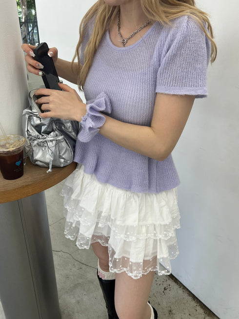 コットンティアードミニスカート | SL2251648 | ホワイト