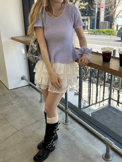 シュシュSETバレリーナニットトップス | SL2252612 | パープル