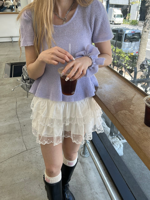 シュシュSETバレリーナニットトップス | SL2252612 | パープル