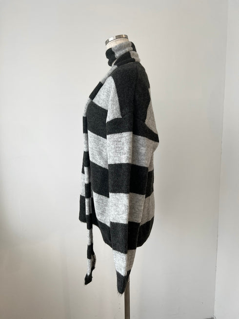 タイ付きボーダールーズニット | IN2244701 | レッド