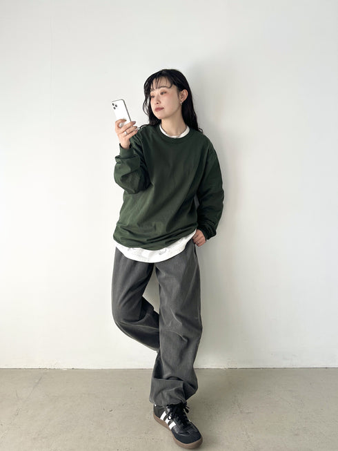 GILDAN(ギルダン) /ベーシック ロングスリーブ Tシャツ コットン ビッグシルエット オーバーサイズ サイズカラバリ豊富 長袖 ロンT 6.0オンス | 2193062 | ダークグリーン