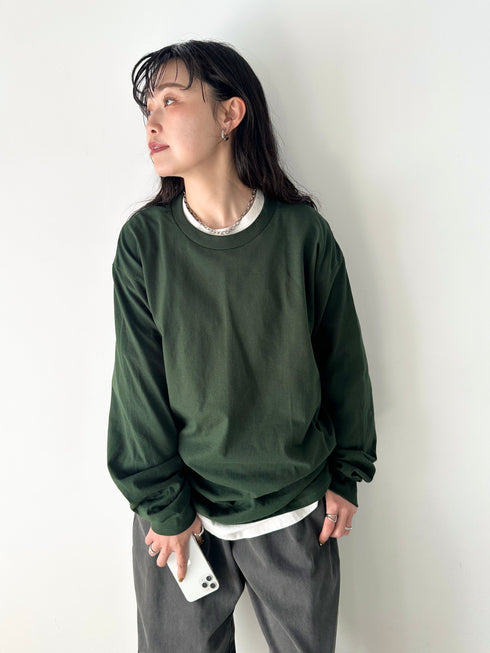 GILDAN(ギルダン) /ベーシック ロングスリーブ Tシャツ コットン ビッグシルエット オーバーサイズ サイズカラバリ豊富 長袖 ロンT 6.0オンス | 2193062 | ダークグリーン