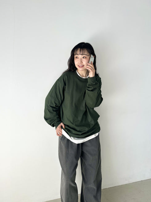 GILDAN(ギルダン) /ベーシック ロングスリーブ Tシャツ コットン ビッグシルエット オーバーサイズ サイズカラバリ豊富 長袖 ロンT 6.0オンス | 2193062 | ダークグリーン