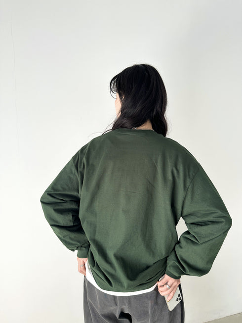GILDAN(ギルダン) /ベーシック ロングスリーブ Tシャツ コットン ビッグシルエット オーバーサイズ サイズカラバリ豊富 長袖 ロンT 6.0オンス | 2193062 | ダークグリーン