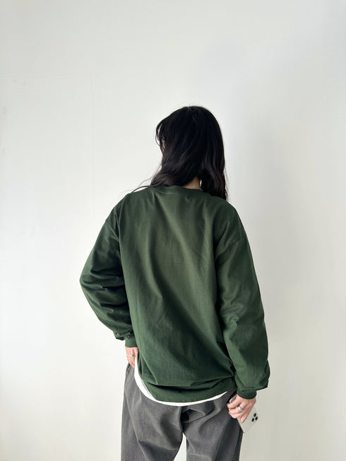 GILDAN(ギルダン) /ベーシック ロングスリーブ Tシャツ コットン ビッグシルエット オーバーサイズ サイズカラバリ豊富 長袖 ロンT 6.0オンス | 2193062 | ダークグリーン