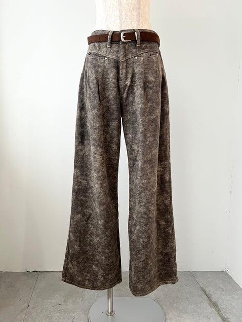 ベルト付きハイウエストビンテージデニム | SL2244605 | ブラウン