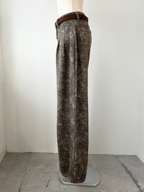 ベルト付きハイウエストビンテージデニム | SL2244605 | ブラウン