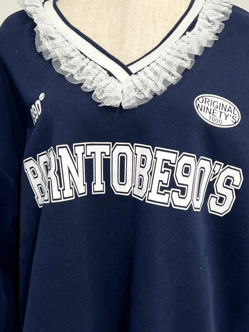 裏起毛レースフリルネックスウェット | SL2244628 | グレー