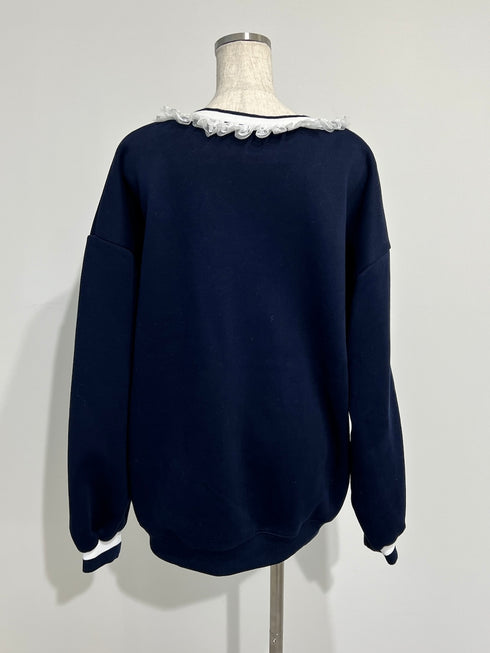 裏起毛レースフリルネックスウェット | SL2244628 | グレー