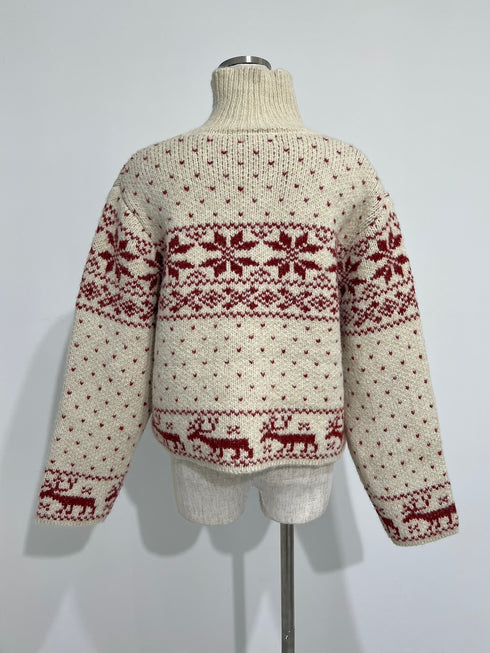 ノルディックジップセーター | SL2244610 | アイボリー