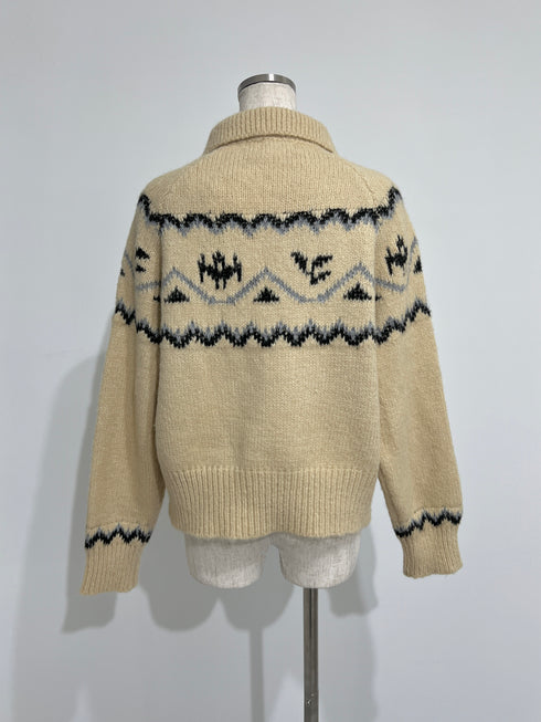 襟付きノルディックニット | SL2244620 | ベージュ