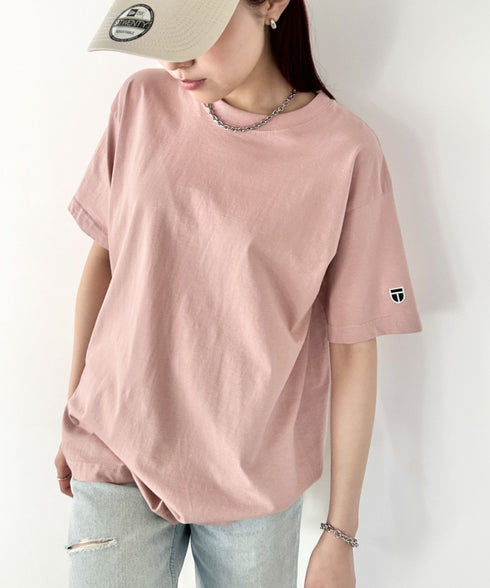 NEWTRAL(ニュートラル)/205 5.6oz スタンダードエンブレムT/サイズ展開多数 コットン 無地 半袖 Tシャツ | NT2009005 | ライトピンク